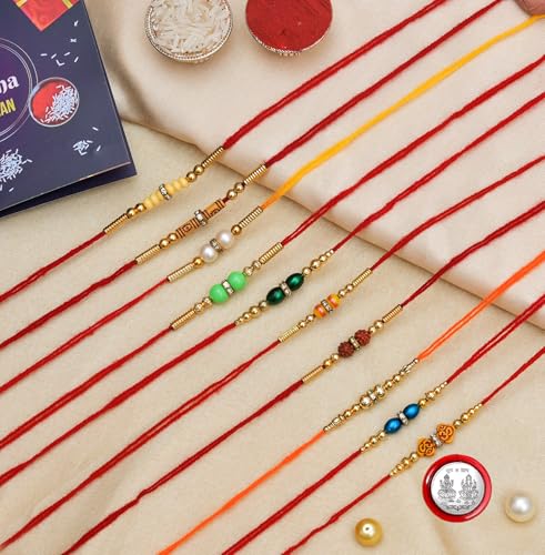 Image of Weigel & Fox Combo of 10 Dora Rakhi Set for Brother, Bhaiya, Bhabhi for Rakhi /Rakshabandhan with Roli Chawal & Greeting Card | Premium Rakhi Hamper RKHMPR22
