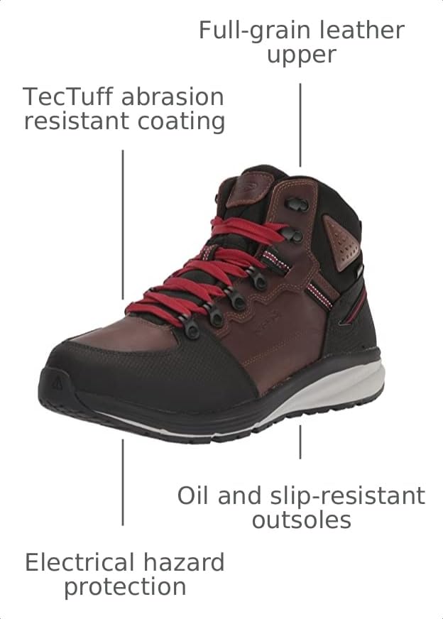 Image of KEEN Utility Men's Red Hook Mid height soft Toe waterproof warehouse Work Boots
