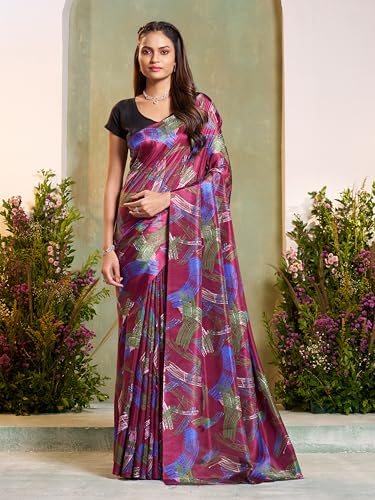 Image of Garden Vareli Art Silk Abstract Print Saree