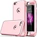 iphone 6 Case, DUDETOP 3-in-1 Shockproof Scratch-Resistant Resist Cracking Armor Protective Cover Easy Grip Design with Tempered Glass Screen Protector for Apple iphone 6s 4.7" Inch (Rose Gold)