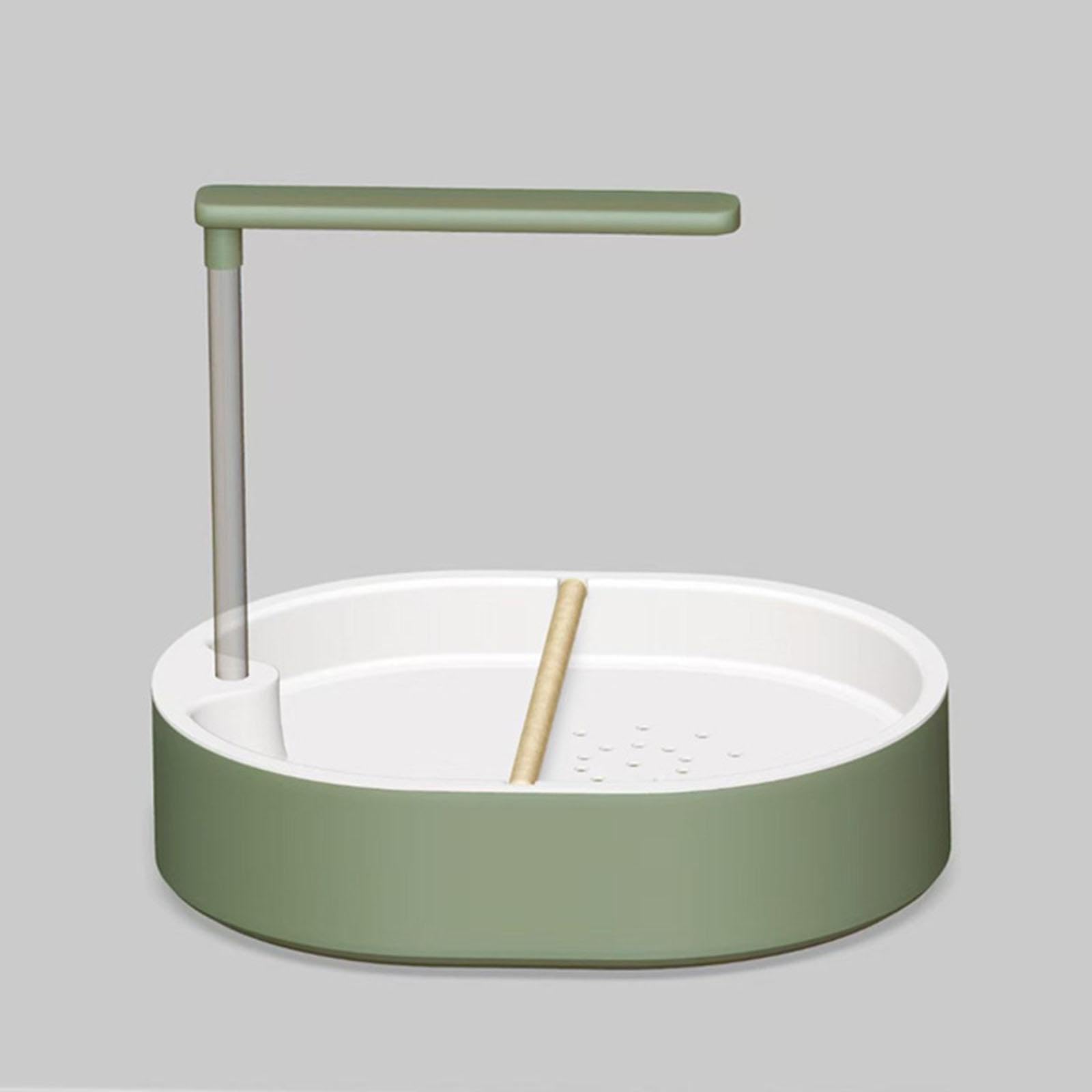 Ducha para loros con 26 salidas de agua, bañera automática para pájaros, suministros USB multifunción con bomba de 5 W, bañeras para pájaros para cockatiel, amigos, tortolitos, verde