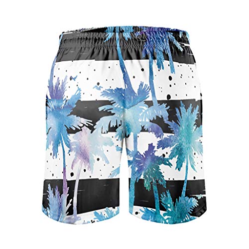 Ktewqmp Zomer zwembroek kokosnootboom mannen zwembroek zwembroek met zakken kant - Image 4
