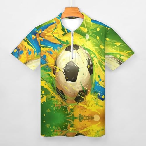 Polo mode shirt regular oversized col V pour homme actif