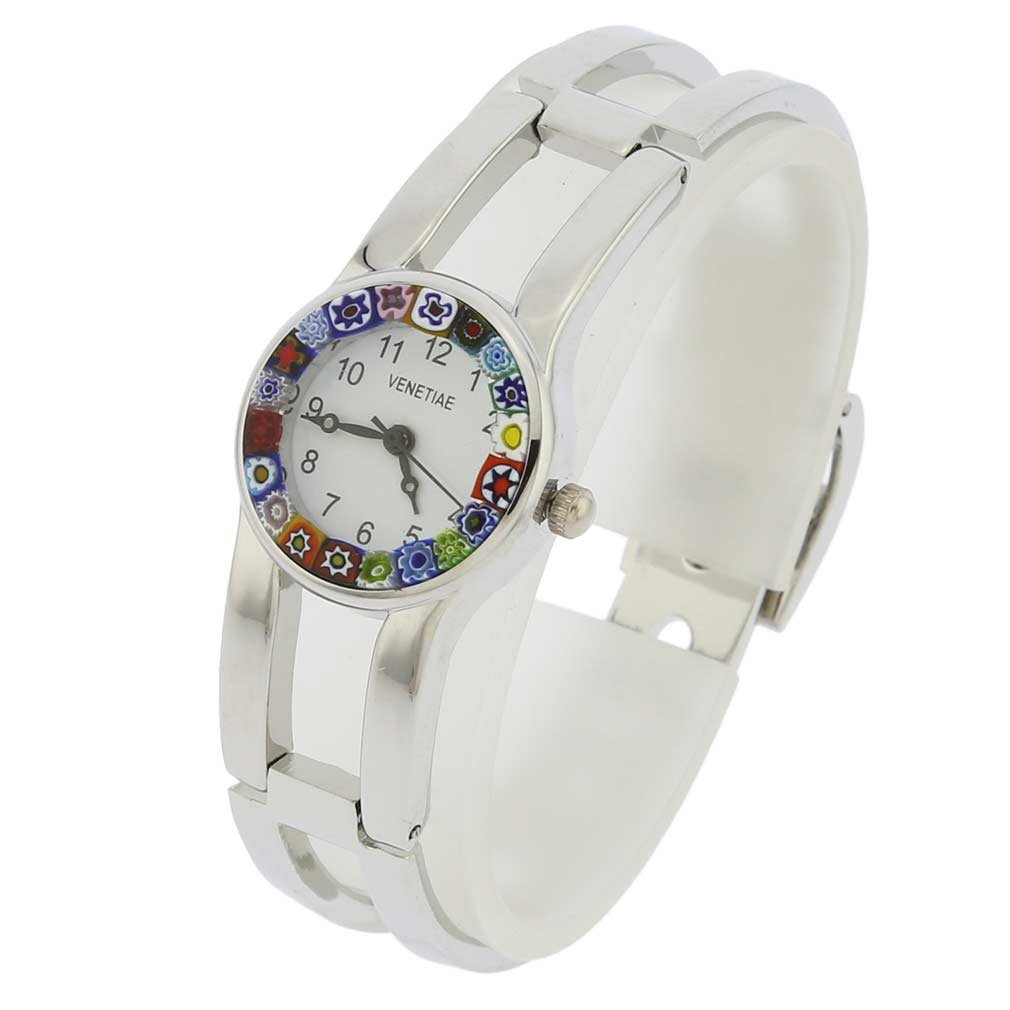 Glass Of Venice Pulsera de metal para mujer con reloj de Murano, Lujoso