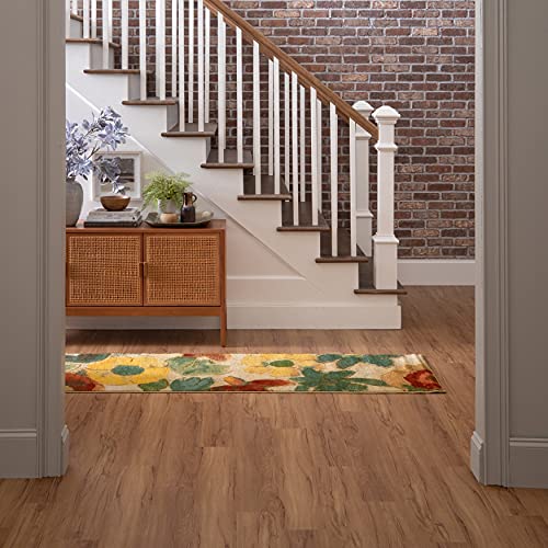 Mohawk Home Aurora Wildflower Light Abstract Floral Runner Area Rug, 2' X 8', Multi #TOP19