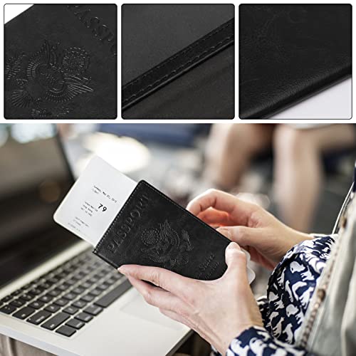 Image of TIGARI Passport Holder for Travel Women Men, Valentines Day Gifts PU Leather Wallet Cover Case Sleeve, Waterproof Protected Document Organizer, Vacation Plane Cruise Travel Essentials