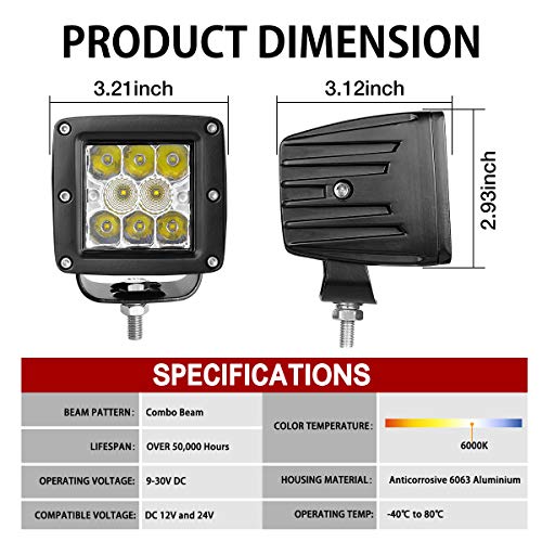 image for LED Cube Lights Swatow Industries 2PCS 80W Osram 3 Inch LED Pod Lights