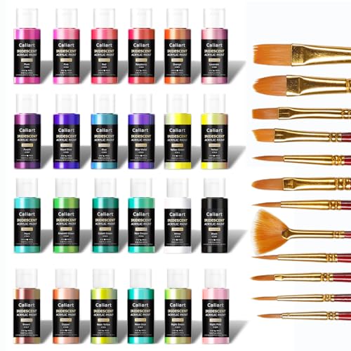 28% Off Caliart Iridescent Acrylic Paint Kit with 24 Colors - Image 7