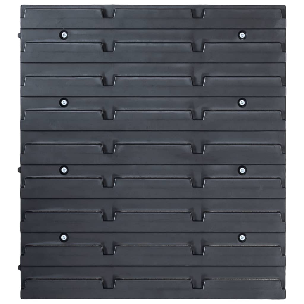 vidaXL Behälter Set 96-TLG. für Kleinteile Stapelboxen Sichtlagerkästen Wandregal Box Montagewand Werkzeugwand Schüttenregal Lagersystem Blau