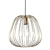 Lámpara colgante de metal con cable Luciole dorado Ostaria - Dorado