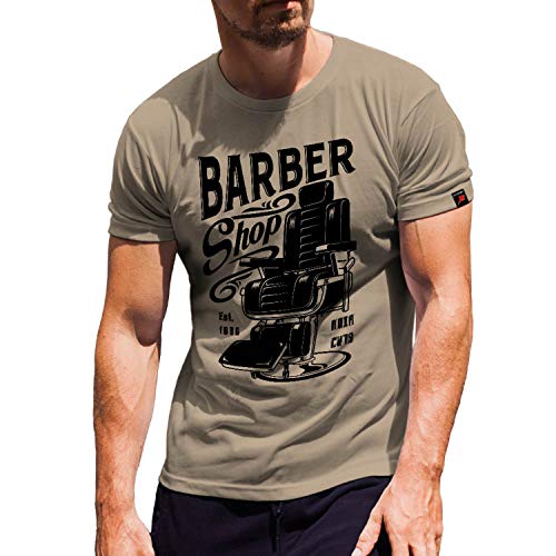 T-shirt femme beige années 50 en coton doux coupe ajustée Small