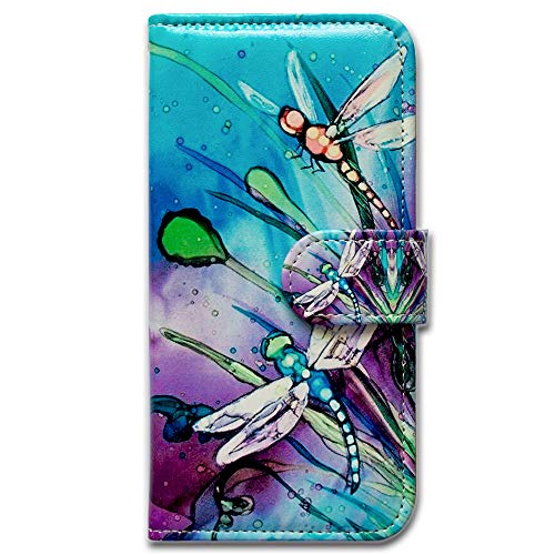 Beaucov TCL 30 XE 5G Case, Cute Dragonfly Leather Flip Phone Case Wallet Cover with Card Slot Holder Kickstand for TCL 30 XE 5G