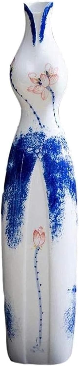 Vase Tabletop Ceramic Classical Lotus Creative for Dry Flowers Art Household Living Room Bedroom