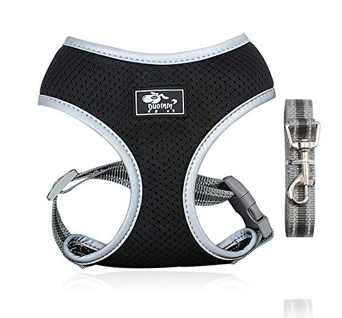 Onlylover Puppy Harness and Leash Set - Soft Mesh Breathable Full Body Vest Harness for Small Medium Dog Adjustable Reflective Safety for Easy Walk Outdoor,Comfort Fit Kittens Small Animals