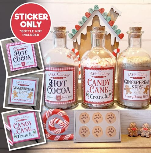 Mrs. Claus' Bakeshop Holiday Sticker Labels - Easy-to-Peel, Assorted Designs for Festive DIY Decor - Image 2