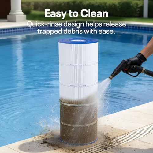 POOLPURE PLFPXST150 Pool Filter Replaces Hayward X-Stream CC1500, CCX1500-RE, Pleatco PXST150, Ultral-B3, Unicel C-8316, Filbur FC-1286, Waterway Pro Clean 150, L x OD: 23 1/4\" x 8 15/16\" - Thumbnail 7