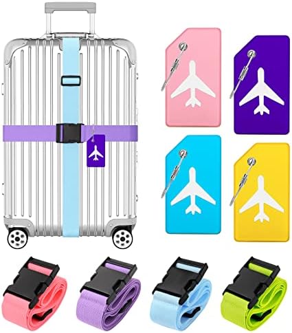 Lot de 5 étiquettes de bagage en silicone avec adresse et no Lot de 5 étiquettes de bagage en silicone avec adresse et no