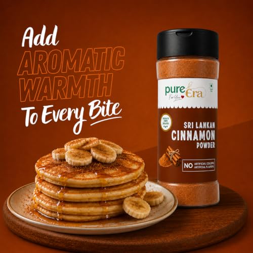 Image of Pure Era Ceylon Cinnamon Powder Organic (Dalchini) 50G | 100% Natural, No Additives, No Preservatives | Indian Spice Aroma & Flavour | for Tea, Baking & Cooking