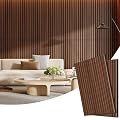 2 Pack Wood Panels for Wall, 47.24" x 23.81" Acoustic Wood Slat Wall Panel for Interior Decor & Noise Reduction, Soundproof Wood Wall Panel, Sound Absorbing Wall Panels for Home Office Studio, Walnut