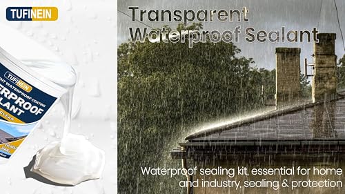 Image of Transparent Waterproof Coating Agent, 300 g, Waterproof Insulating Sealant Emulsion Leak Waterproof Universal Seal Invisible, Indoor and Outdoor Sealant Waterproof