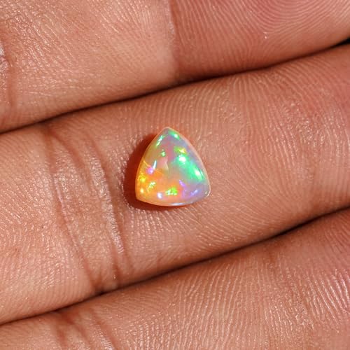 Opale éthiopienne trillion cabochon opale blanche naturelle 8mm