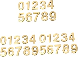NUOBESTY 30 Pcs Digital Sign Flag for Mailbox Address Number Stickers Address Sign Decorative House Signboard Doorplate Figure House Number The Sign 3d Number Golden Logo Stickers
