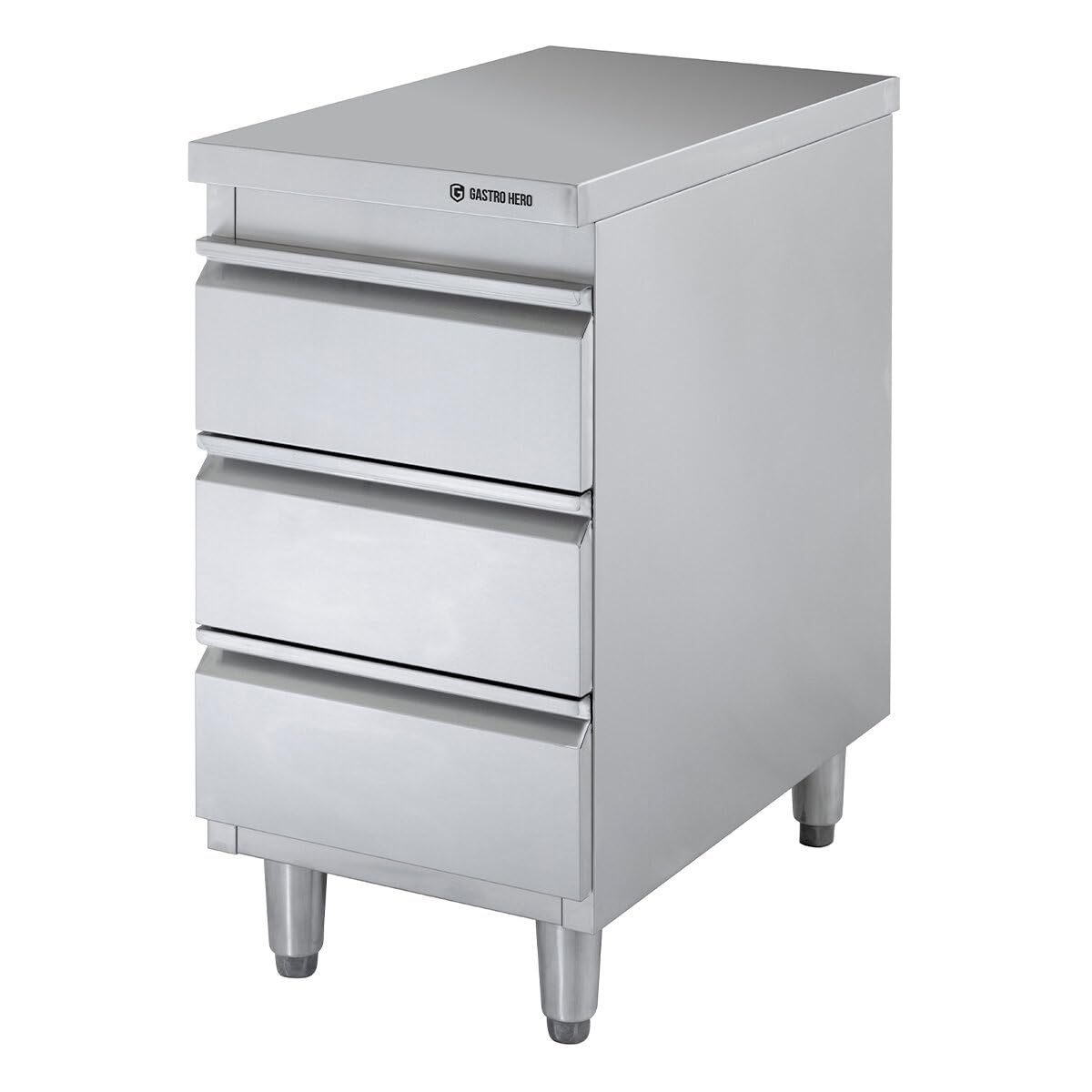 GastroHero Cassettiera in acciaio inox BASIC 3 unità 700, AISI 201