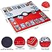 Biouai Playmat for Trading Card Game - 2 Player Trainer Mat for Game with Carry Case Tube(Red)