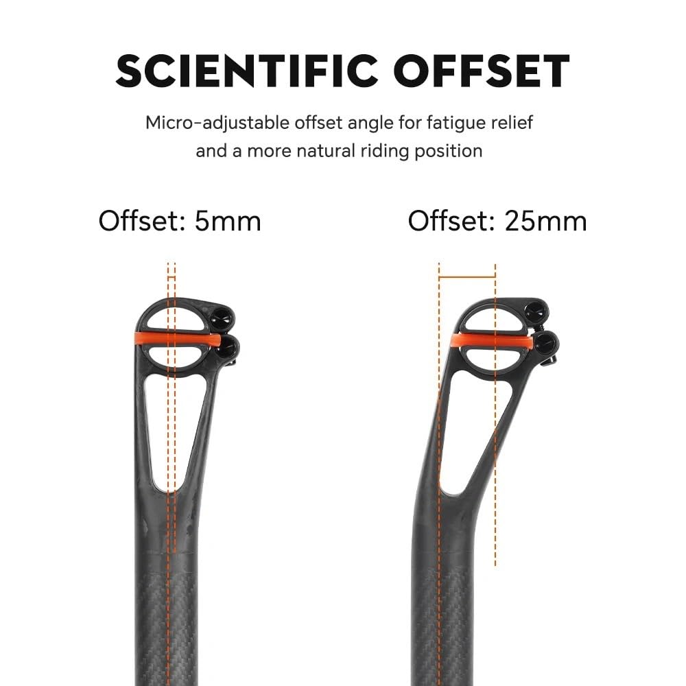 Tige de Selle vélo pour TOSEEK Tolooking 27.2/30.9/31.6MM, Décalage 5MM 25MM Suspension Tige De