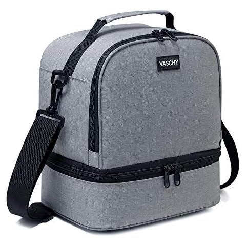 VASCHY Bolsa Termica porta Alimentos con Dos Compartimentos y Correa Ajustable Cover