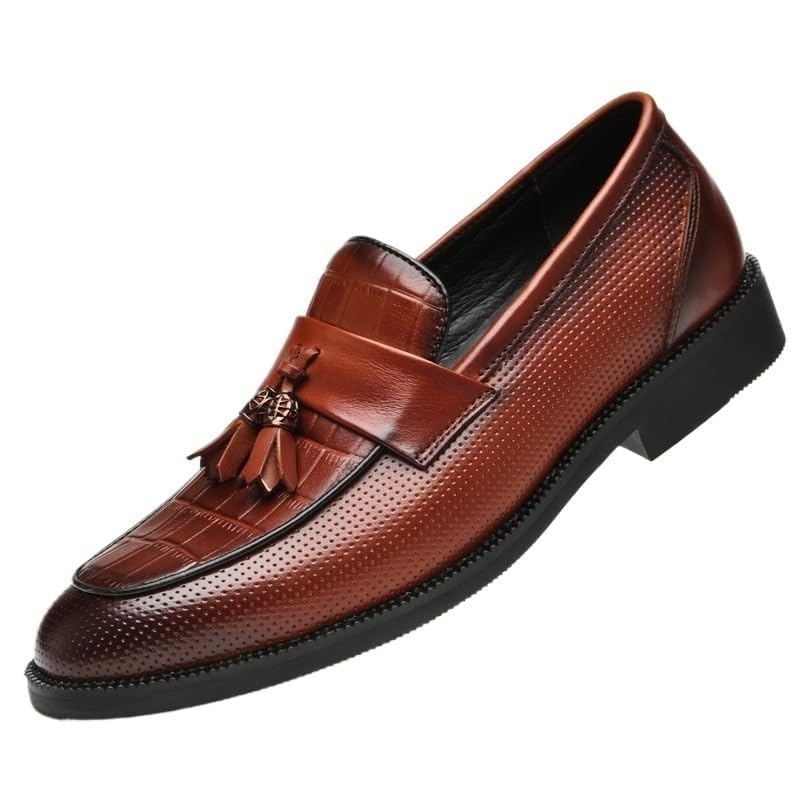 Men's Brogue Oxford Dress Shoes, Non-Slip Soft Sole Tuxedo Shoes for Wedding Prom Formal Events