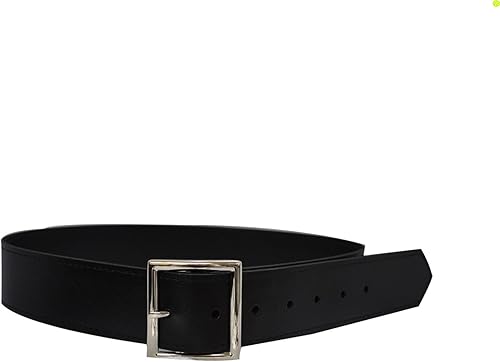 Smitty ACS-563 Cinturón negro de cuero de 1 34 pulgadas, árbitro oficial de béisbol, baloncesto, lucha libre, lacrosse Ref