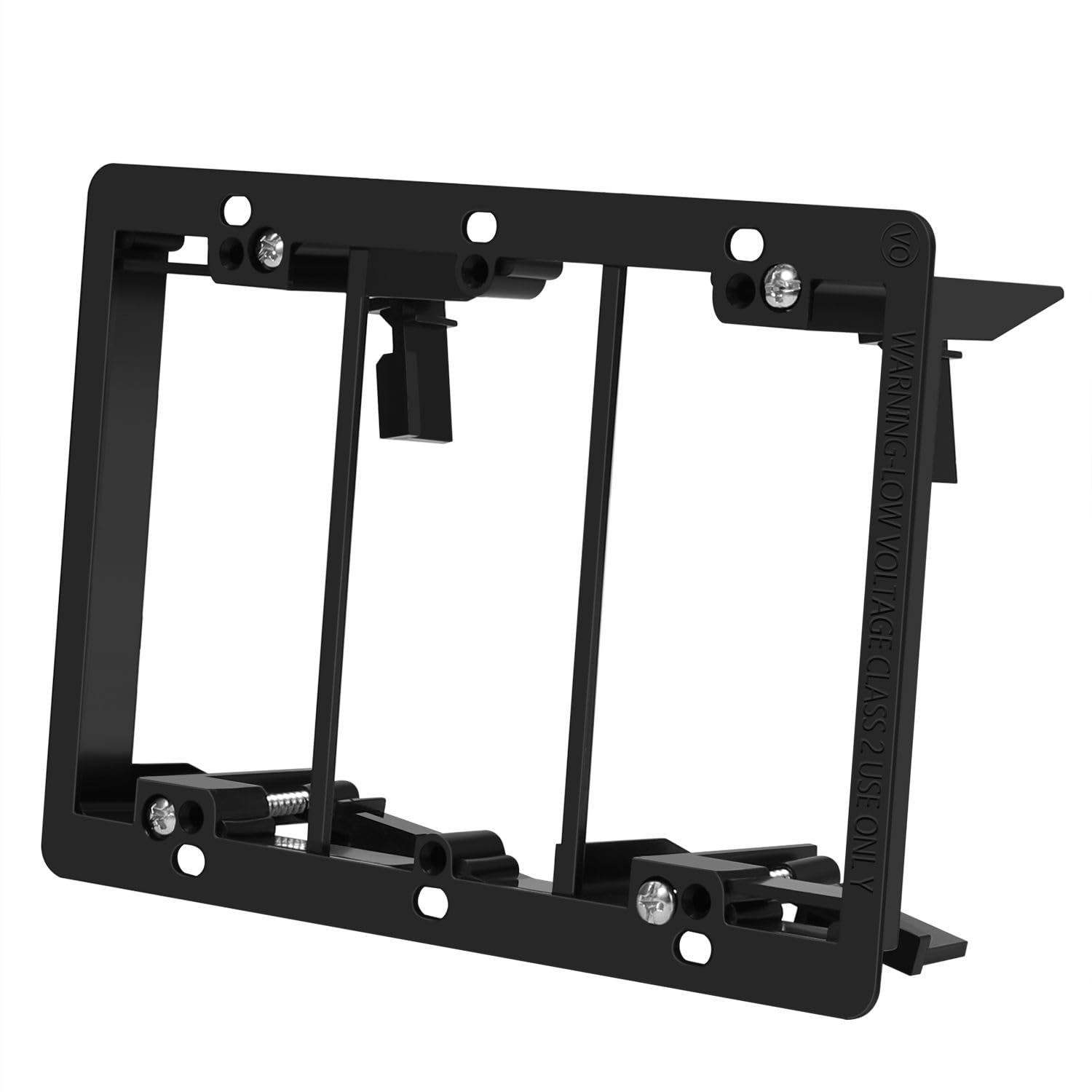 TNP 1 Gang Low Voltage Mounting Bracket, Old Work Drywall Box, Black