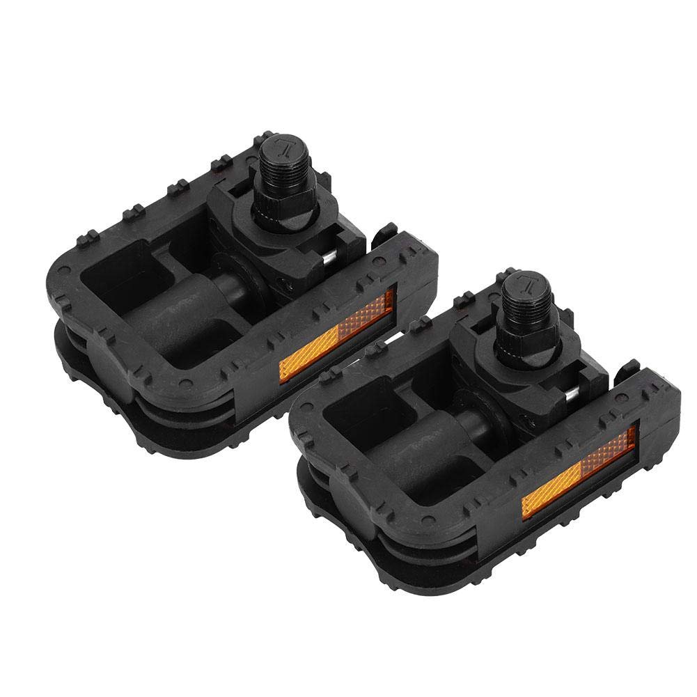 Jadeshay Pedali Bici, 2 Pezzi Universali Pedali per Bici Pieghevoli per Bici con Riflettori Parti Accessorie per Ciclismo all'aperto, Un Paio Pedali MTB Bicletta Road Bike E-Bike