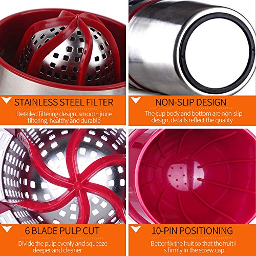 Roestvrij staal Handmatige Knijper, Citroen Oranje Handmatige sapcentrifuge, Draagbaar en Gemakkelijk te reinigen - Image 4