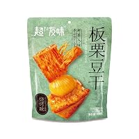 Yo Man Chestnut Dried Tofu (BBQ Flavor) – Ready-to-Eat Braised Tofu Snack, Smoky Barbecue Asian Snack, Savory Bean Curd Bites, 100g