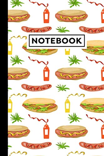Notebook: Hot Dog Notebook, Hot Dog Themed Gift For Hot Dog Lovers, Hot Dog Journal, 6 x 9 Inches