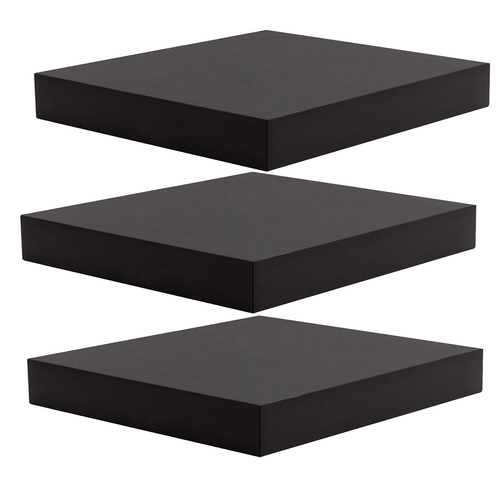 WOLTU 3 Pcs Floating Shelf Black Wooden Wall Storage Display Shelf 30cm Long RG9371sz-3-UK — image 1