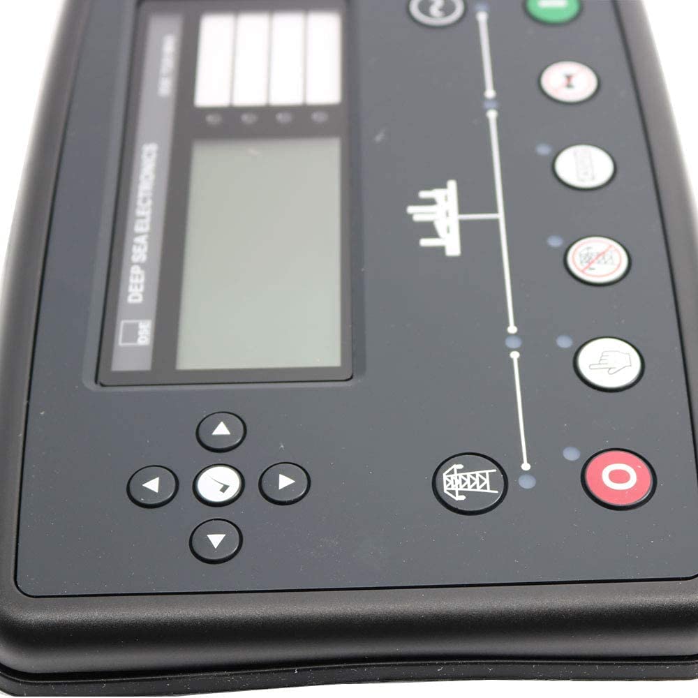 Close-up of the DSE7320 MKII control panel buttons and display