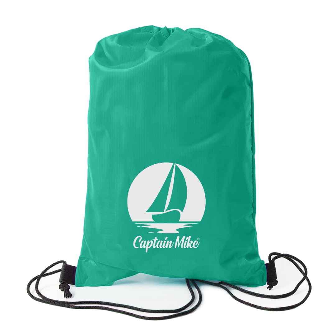 Captain Mike Air Sofa - Canapé gonflable sans pompe - Chaise longue de plage - Pliable et portable - Avec sac à dos - 190 x 70 cm - Pour plage, jardin, voyage, camping (vert foncé)