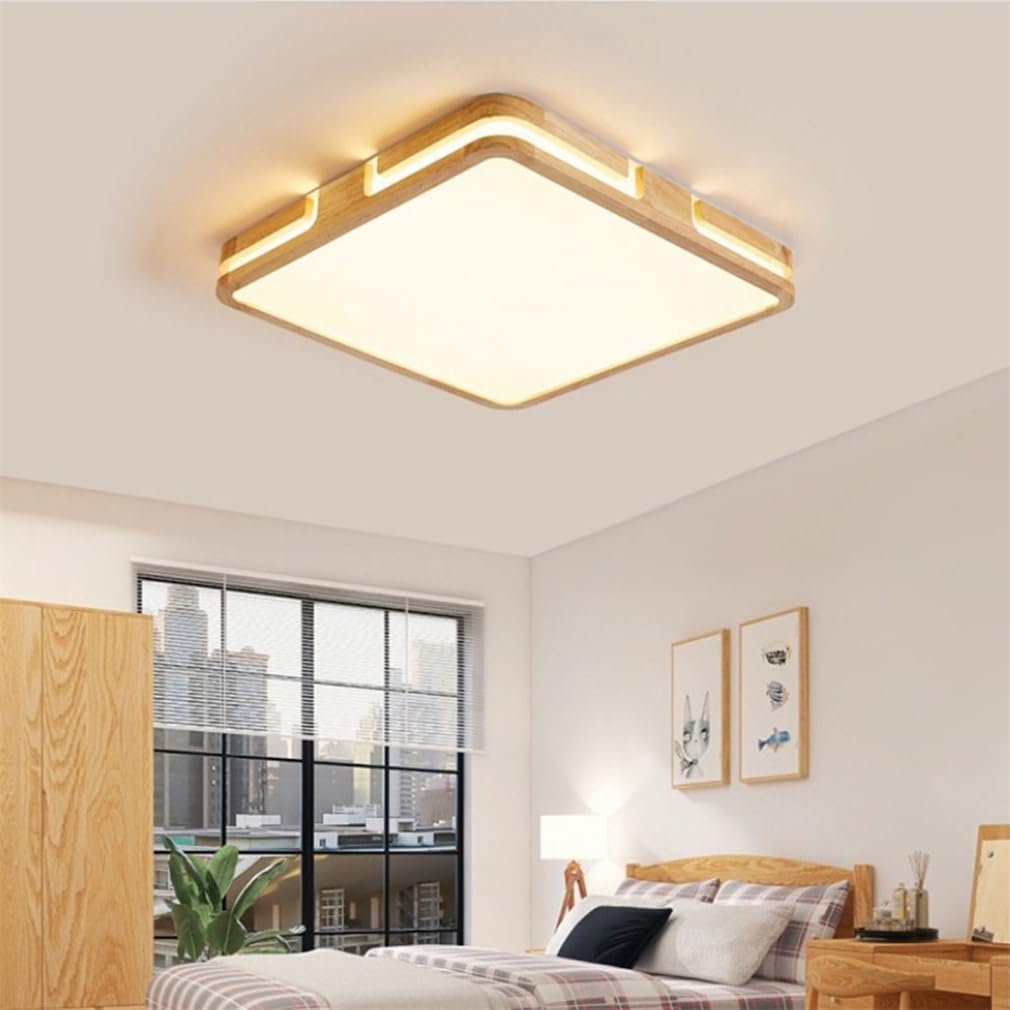 Lampa sufitowa LED kwadratowa płaska lampa trójkolorowa wpuszczana lampa sufitowa z akrylowym kloszem do oświetlenia sypialni/kuchni/jadalni, dekoracji.