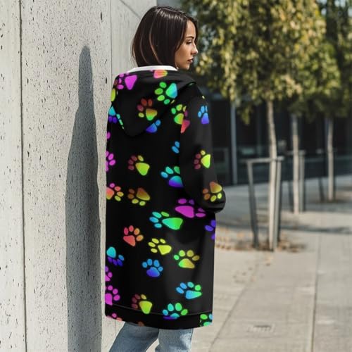 Women's Hooded Midi Cardigan Lightweight Full Zip Open Front Long Cardigan Jacket Coat Outwear with Pockets S-3XL3