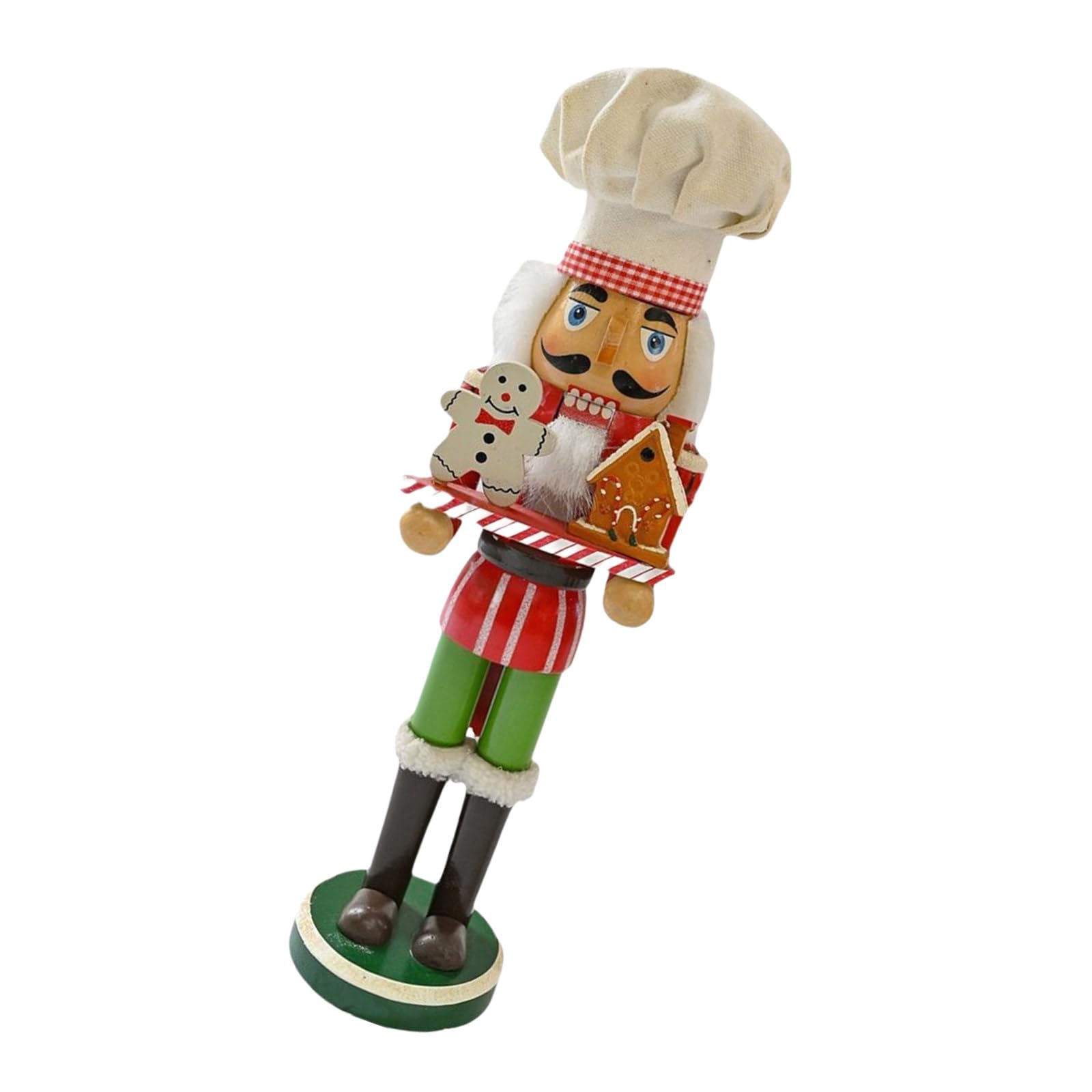 Elnwnnkc Charm Stylish Nutcrackers 38cm Height Sturdy Wood Christmas Ornament Portable for Indoor Setting Decoration Fireplaces Decoration