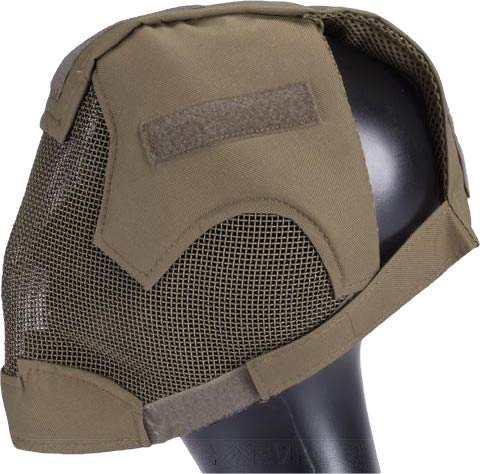 Evike Airsoft - Matrix Striker Headpro Full Face Carbon Steel Mesh Face Pro (Color: Dark Earth)