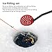 PerGar Ice Fishing Rod Reel Combo, Carbon Fiber Rod, 56cm, Ice Casting, Adult, Fish, 9.1oz, 8lb Monofilament Line, Medium Power, Includes Rod Handle, Reel, Hook Storage Box, Spoon, 10 Hooks