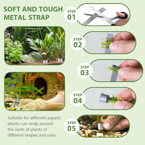 Image of 26 Pack New Upgrade Aquarium Plant Weights, Aquatic Water Plant Fixed Rings, Water Plants Cultivation Fixed Ring Plant Pot for Secure Aquatic Plant Placement (26PCS)