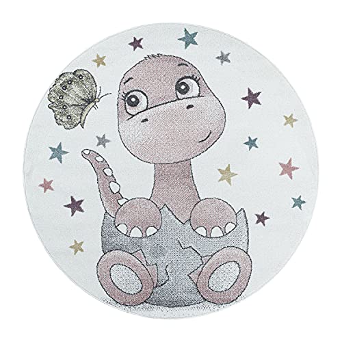 Laagpolig tapijt Kinderen Pink Dino babydinosaurus ontwerp kinderen tapijt zacht, kleur:Roze, maat:80x150 cm - Afbeelding 5