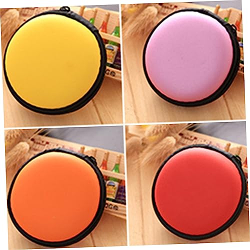 Zippered Coin Purse Organizer for Earbuds and Cables Portable Case for Headphones Red Travel Accessory Protective Design3