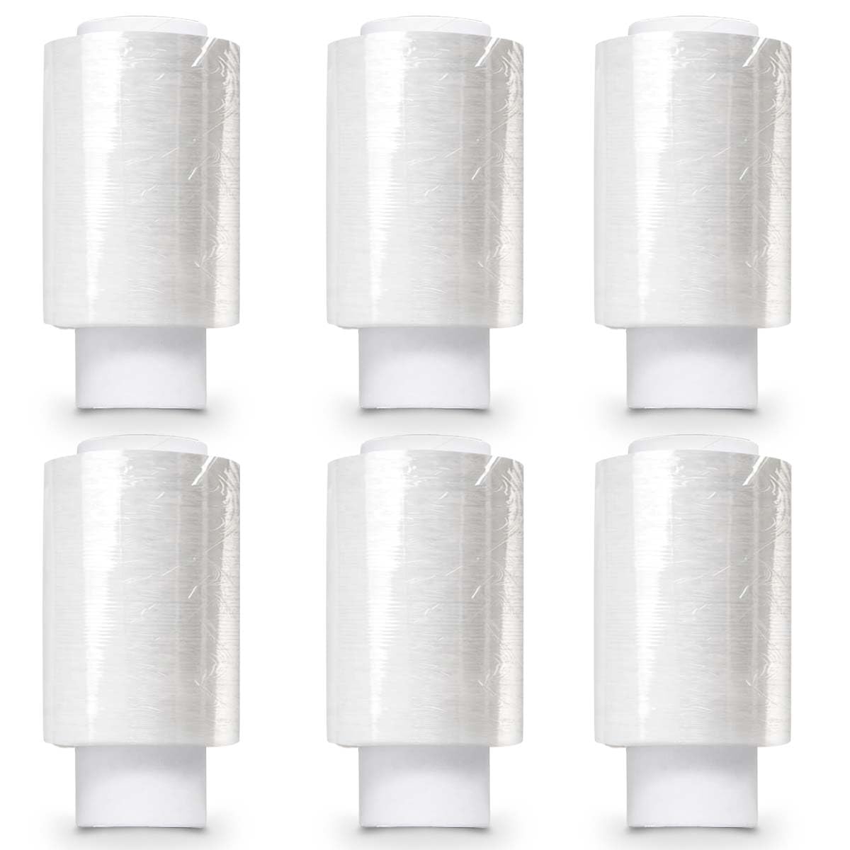G4GOODS® 6 Rolls Clear Mini Pallet Wrap 100mm x 150m - 17mu (270 Gram) Extended Core Self-Adhering Pallet Stretch Wrapper - Heavy Duty Plastic Wrap for Moving House Furniture Wrapping Film