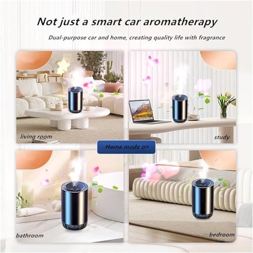 Image of Smart Car Air Freshener Natural Perfume New Atomization Experience Car Humidifier Adjustable Three Levels of Concentration Fashionable Starry Sky Atmosphere Rechargeable Automatic Switch(Deep Purple)